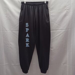 Spark Sweatpants Mens L Black Spark Graphic Fleece Lined Joggers Athletic Pants